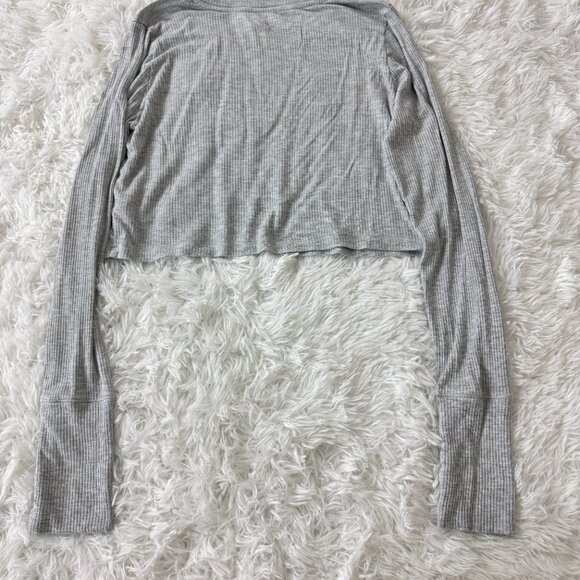 (Set of 2) OFFLINE By Aerie Thumbs Up Ribbed Long Sleeve Crop T-Shirt S - Picture 7 of 14